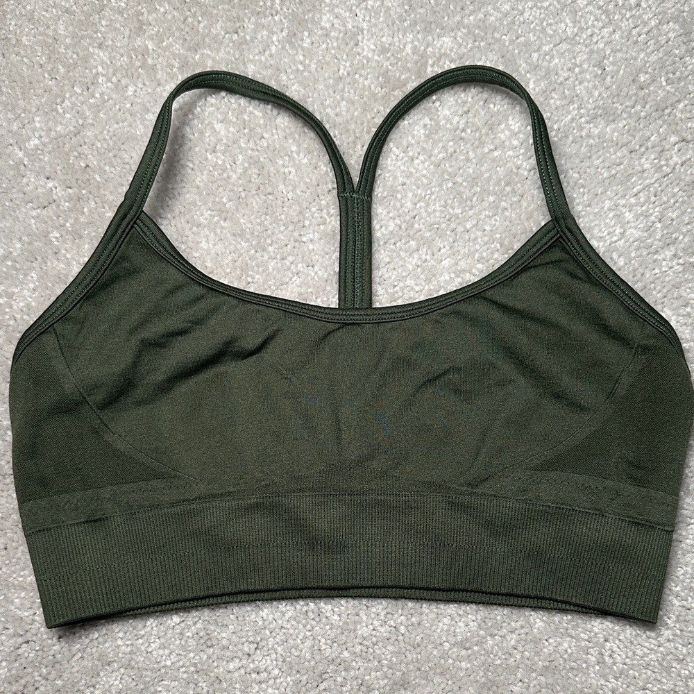 AYBL Army Green Racerback Seamless Bra